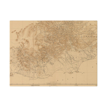 Close-up of detailed canvas texture and subtle color variation highlighting the 1914 Arabian Peninsula design