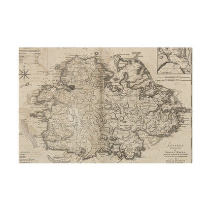 Antigua canvas bag interior showing reinforced seams and spacious main compartment with natural linen lining detail.