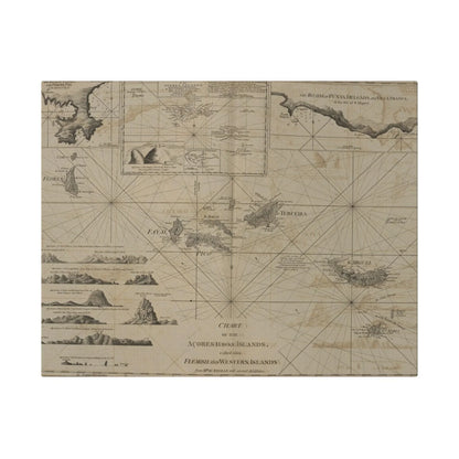 Close-up of the Acores Islands canvas showing intricate coastline details and vibrant color transitions along the northern