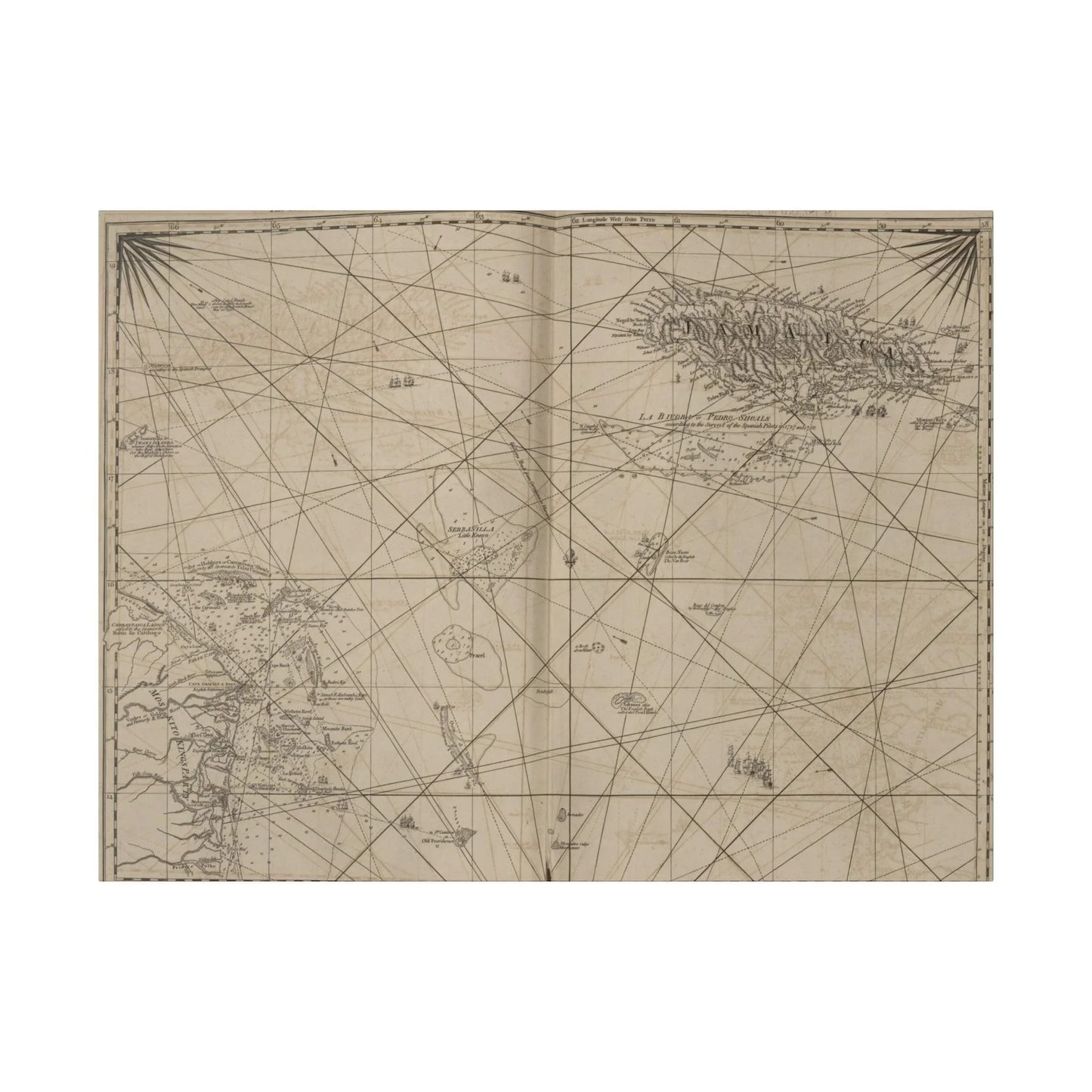 Printify canvas print of Jamaica and Cape Gracias a Rios scene, 20x30 inches, matte finish, eco-friendly material with