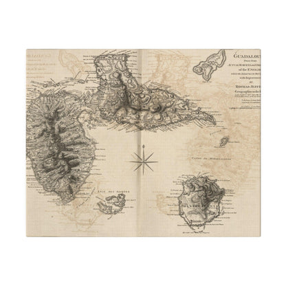 Close-up of the Guadaloupe canvas fabric showing textured surface and vibrant color along the edge detail