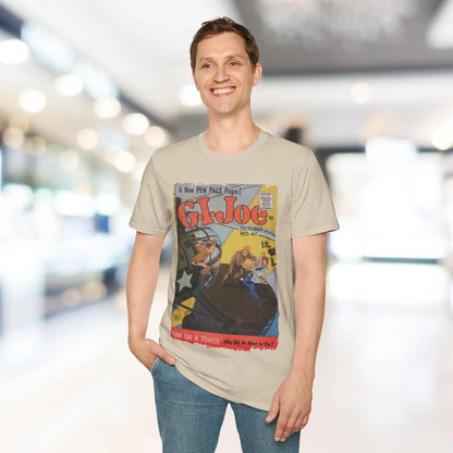 Close-up of the G.I. Joe No.47 T-shirt's chest graphic detail showcasing vibrant colors and crisp printing on soft cotton