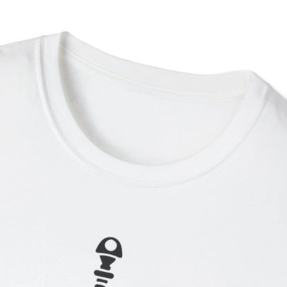 Close-up of the black fabric showing soft, smooth texture and subtle heather pattern on the Dice Sword T-Shirt’s neckline