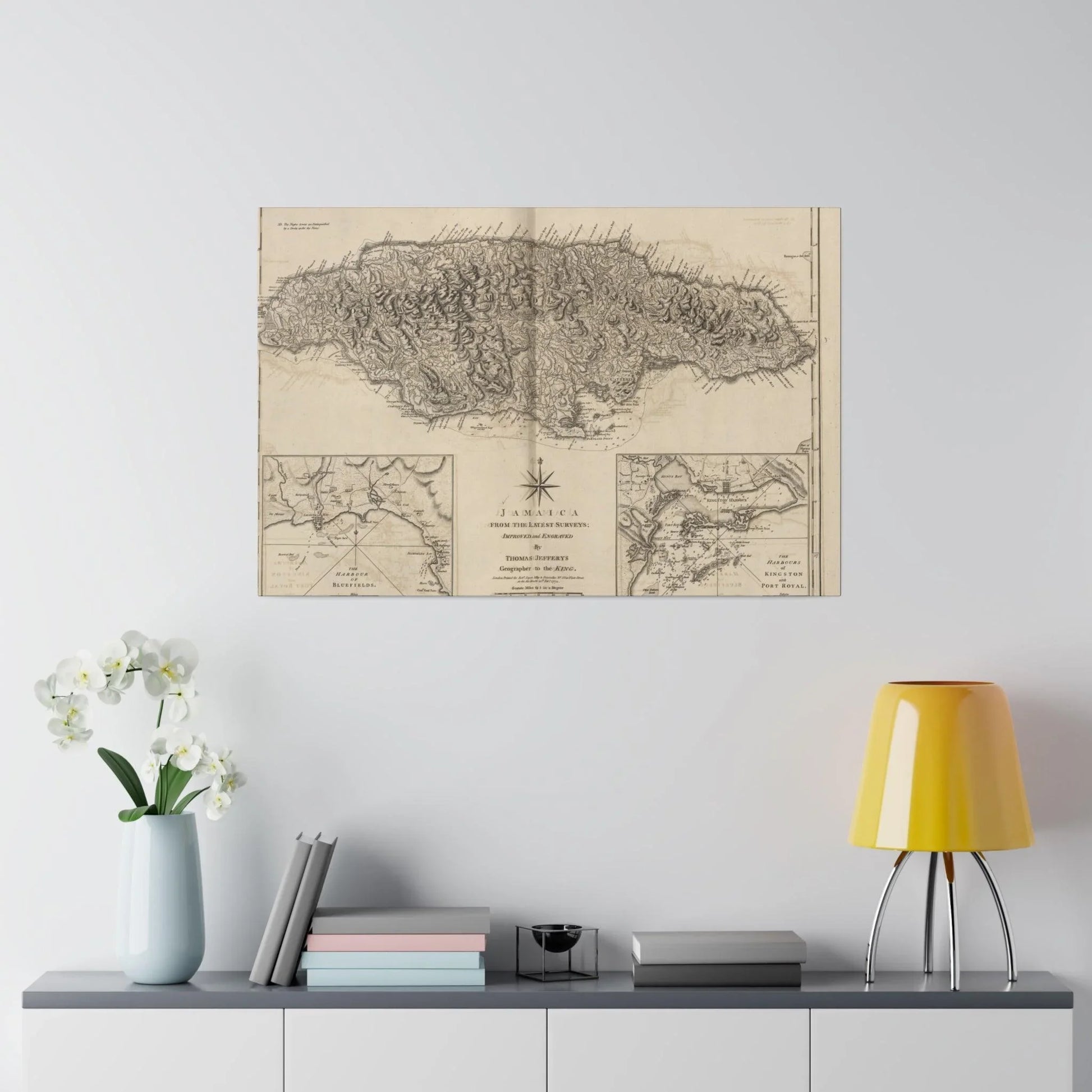 Close-up of the Jamaica canvas fabric showing textured weave and subtle color variations from a front perspective