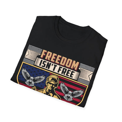 Close-up of the unisex soft cotton fabric showing subtle heather texture and relaxed fit neckline detail from a front-angle