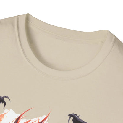 Close-up of the unisex soft fabric tag on the inside neckline, highlighting the machine-stitched seam and smooth matte