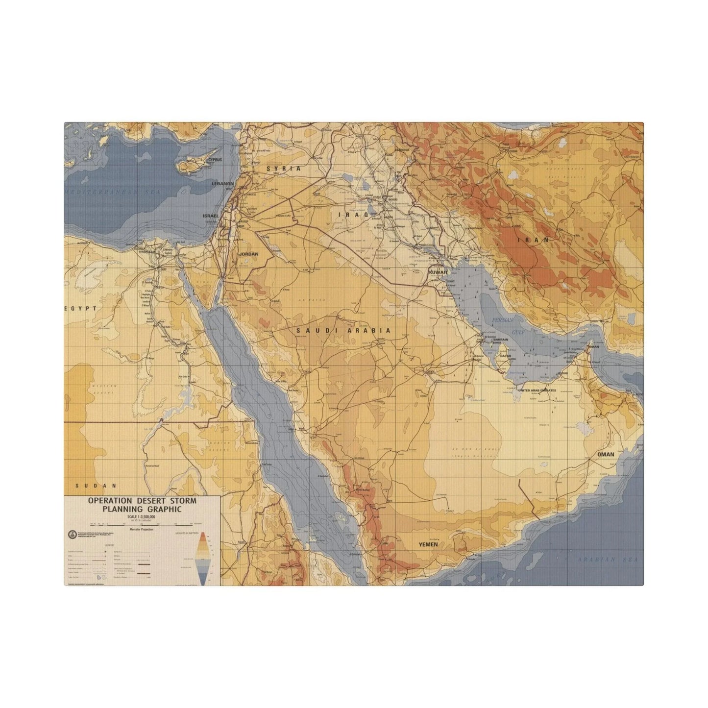 Operation Desert Storm Planning Graphic - Pacific Sky Games