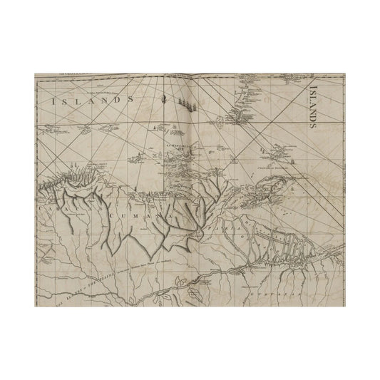 Printify canvas print of Caracas, Cumana, Parla coasts and Rio Orinoco mouths featuring matte finish, 24x36 inches