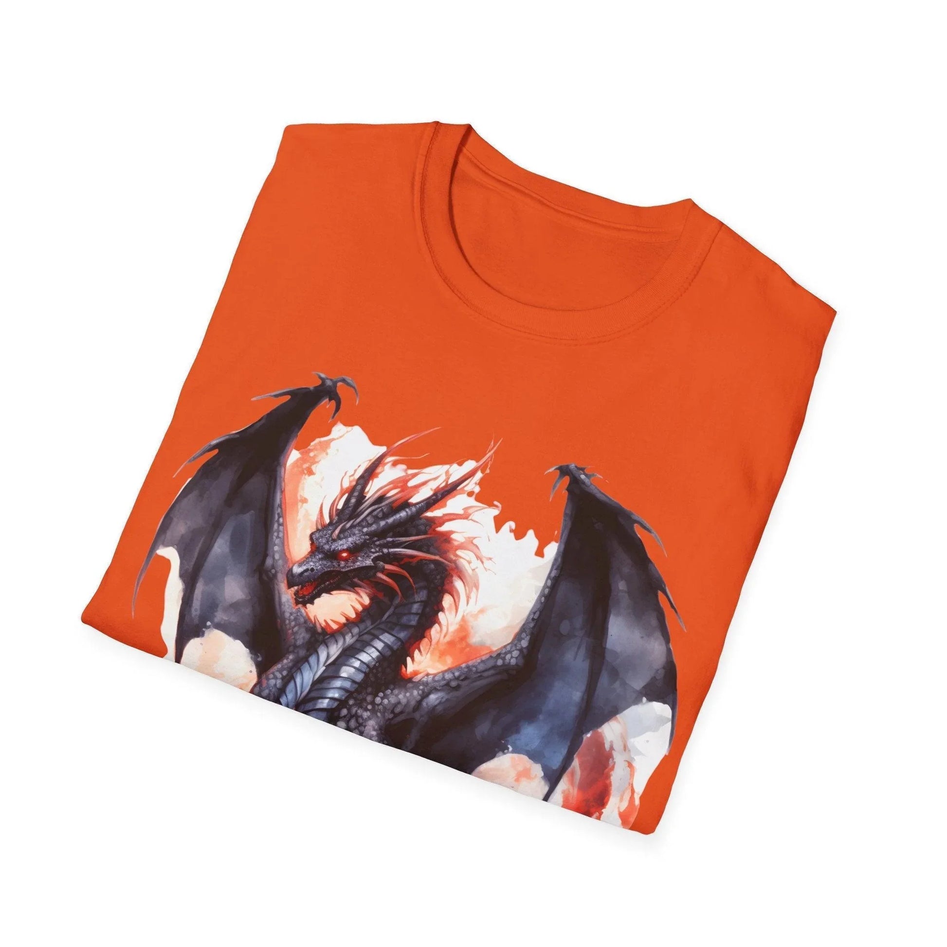 Close-up of the unisex softstyle T-shirt’s subtle cotton blend texture and smooth fabric finish at the neckline seam.