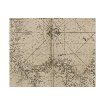 Close-up of textured canvas surface highlighting subtle brushstrokes and earthy color tones from the Panama coastline scene.