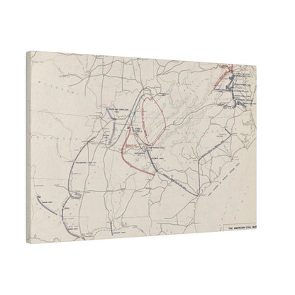 Close-up of the canvas edge highlighting detailed stitching and textured material from the American Civil