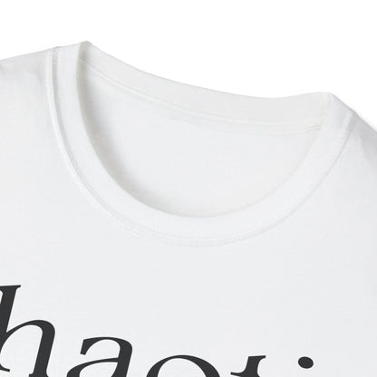 Close-up of black cotton fabric emphasizing the soft texture and smooth stitching of the relaxed fit T-shirt neckline and