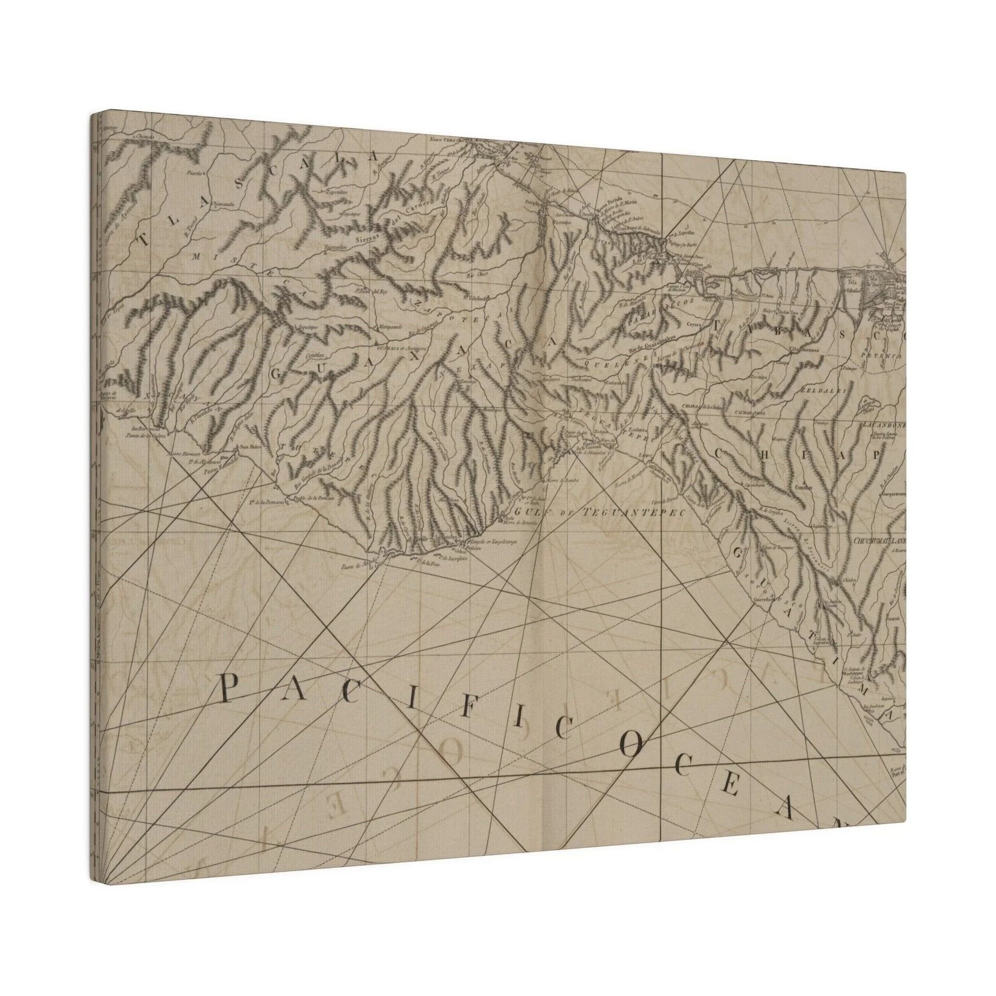 Close-up of the textured canvas surface with visible brushstroke details and subtle color variations highlighting the