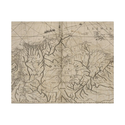 Close-up of the textured canvas surface highlighting subtle brushstrokes and rich color blending in the Tierra Firma coastal