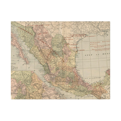 Close-up of vibrant red and green color details on the canvas depicting Mexican Revolution 1913 scene from a slightly