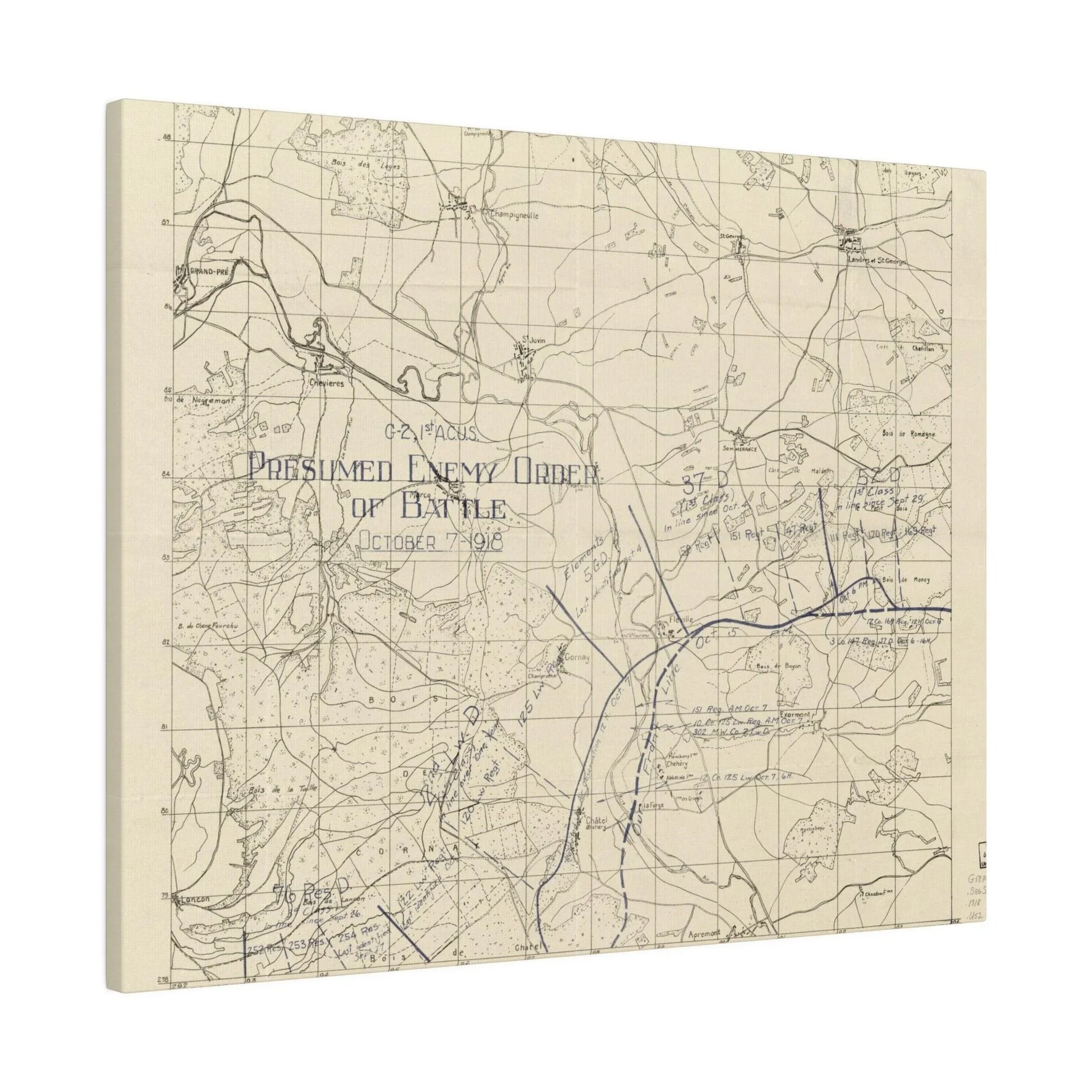 Sommerance Region, Presumed Enemy Order of Battle, October 7, 1918 - Pacific Sky Games