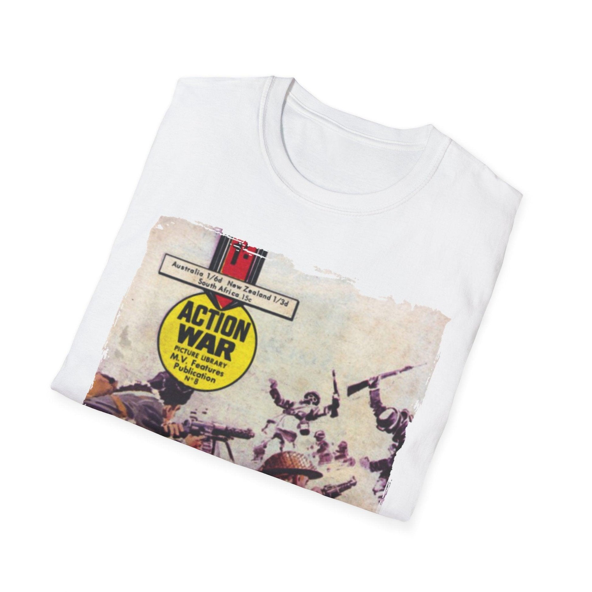 Close-up of the unisex slim fit, heather gray cotton-blend fabric showing subtle texture and reinforced stitching at the