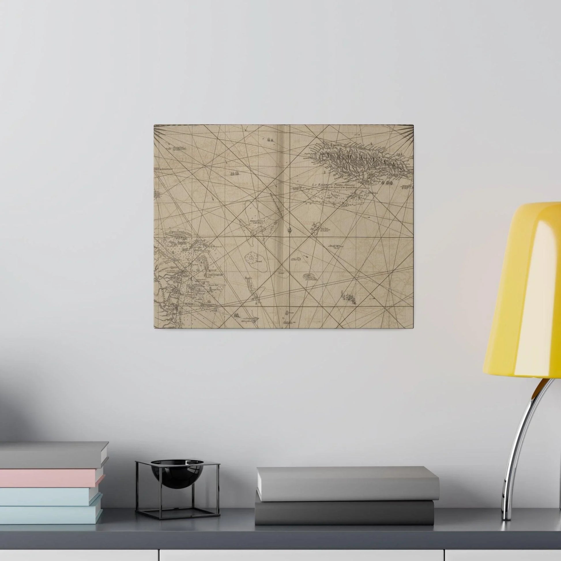 Detailed view of the Tropic-inspired canvas with vibrant colors and textured brushstrokes highlighting the island landscape