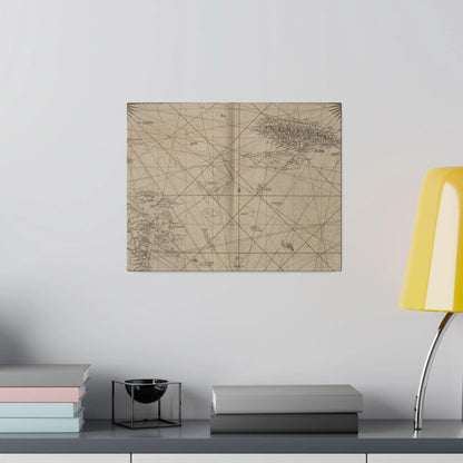 Detailed view of the Tropic-inspired canvas with vibrant colors and textured brushstrokes highlighting the island landscape