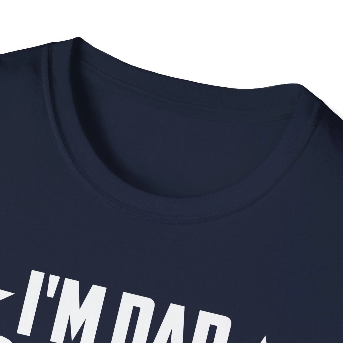 Close-up of the soft cotton fabric displaying the vibrant “Dad Grandpa Veteran” print on the chest, showcasing detailed