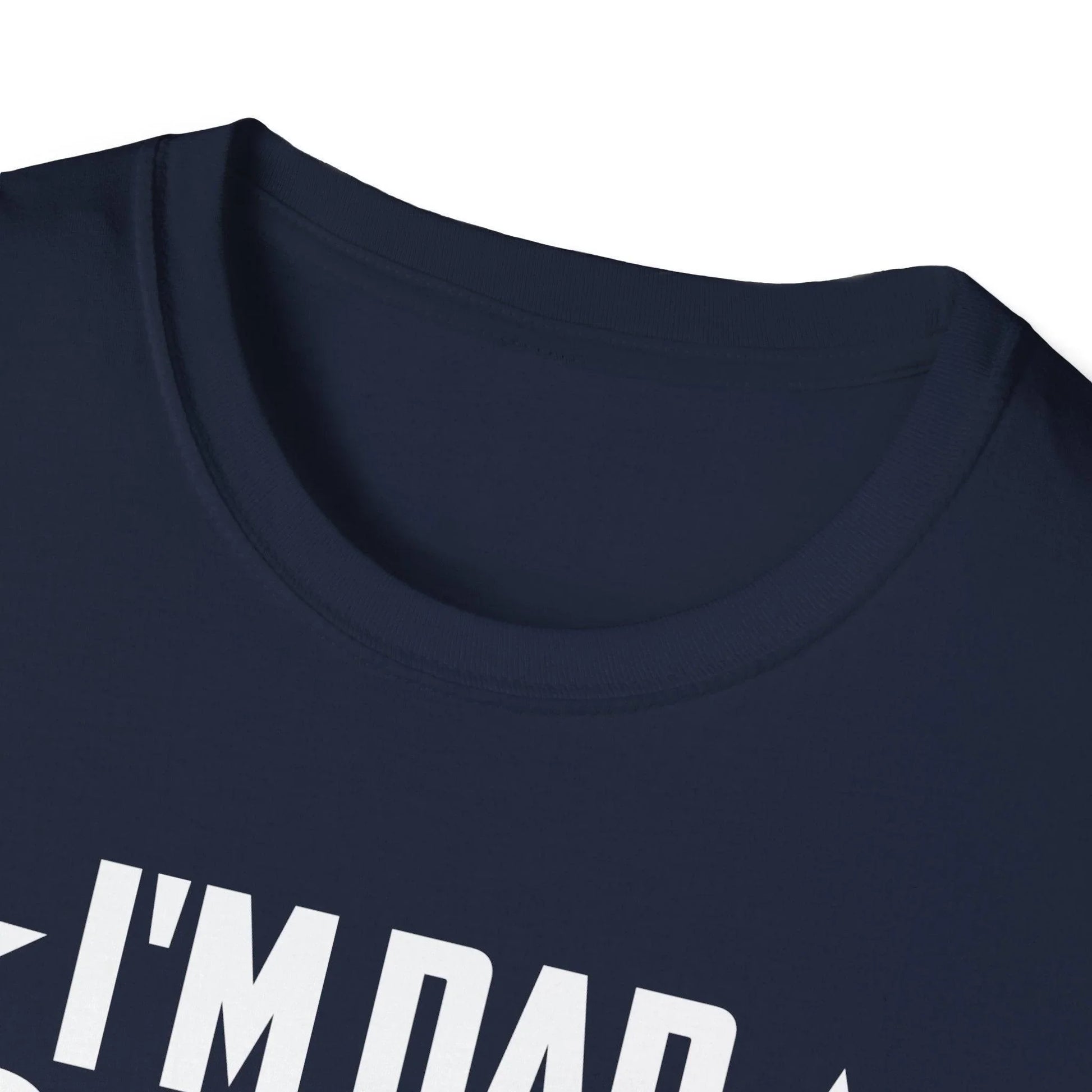 Close-up of the soft cotton fabric displaying the vibrant “Dad Grandpa Veteran” print on the chest, showcasing detailed