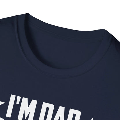 Close-up of the soft cotton fabric displaying the vibrant “Dad Grandpa Veteran” print on the chest, showcasing detailed