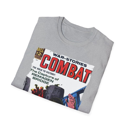 Close-up of the Combat July 1967 T-shirt's inner collar tag, highlighting soft fabric weave and vintage-inspired branding