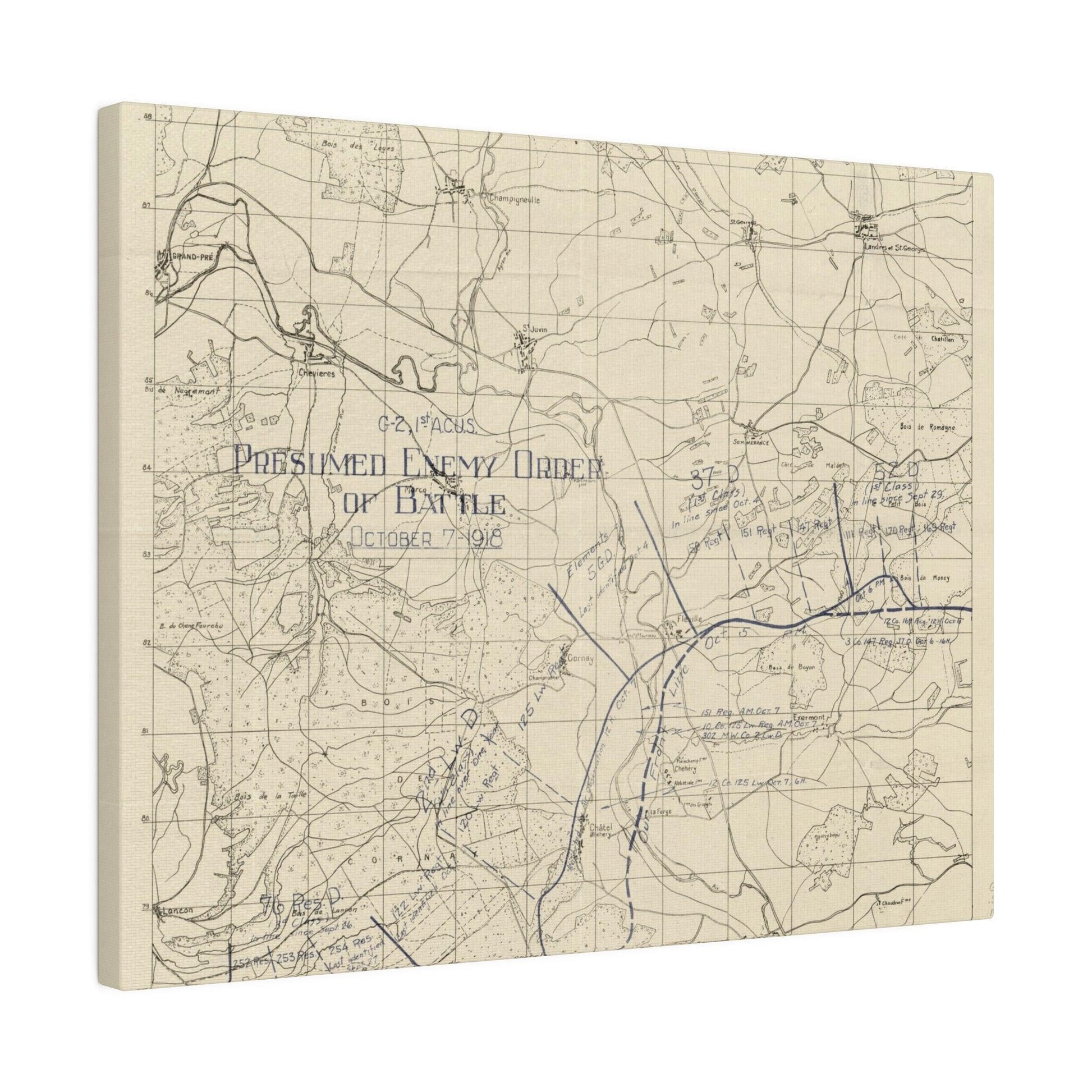 Sommerance Region, Presumed Enemy Order of Battle, October 7, 1918 - Pacific Sky Games