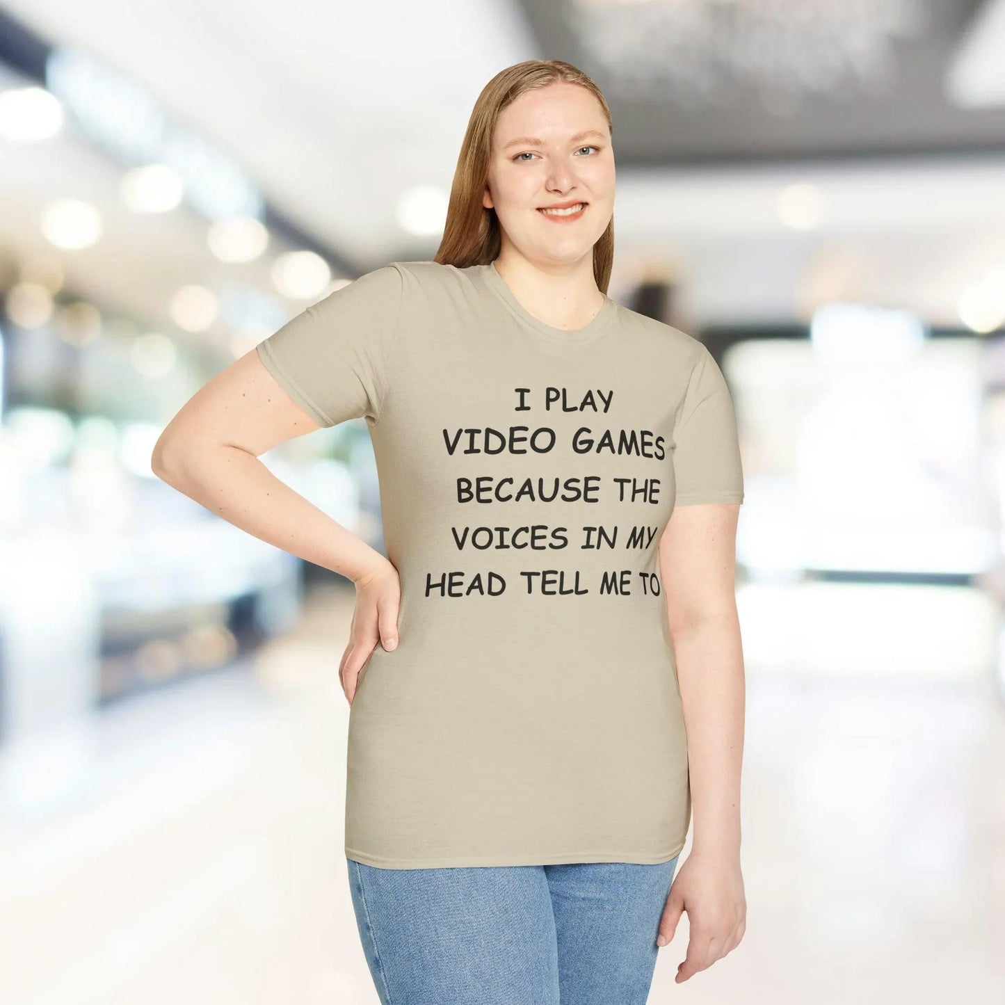 Close-up of the black unisex softstyle T-shirt’s neckline and stitching detail from the back, highlighting the fabric