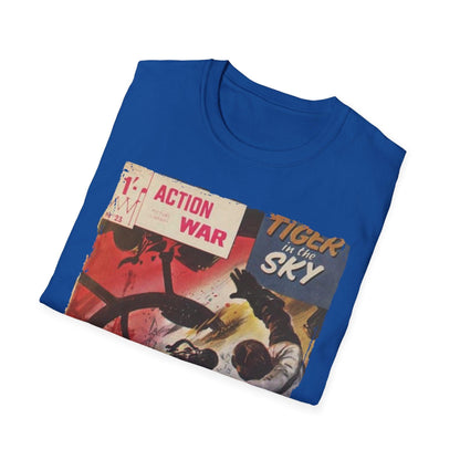 Front neckline detail highlighting the unisex crew neck, soft black cotton blend fabric, and subtle stitching for a relaxed