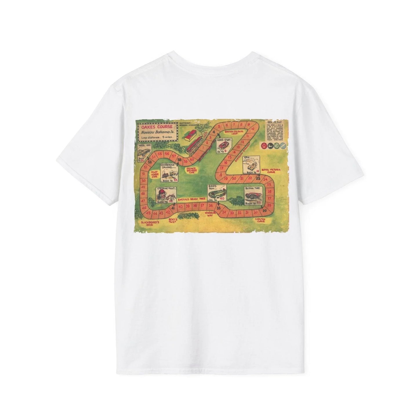 Close-up of the Jet Black No.5 unisex softstyle T-shirt’s fabric texture and subtle stitched collar detail from a front angle