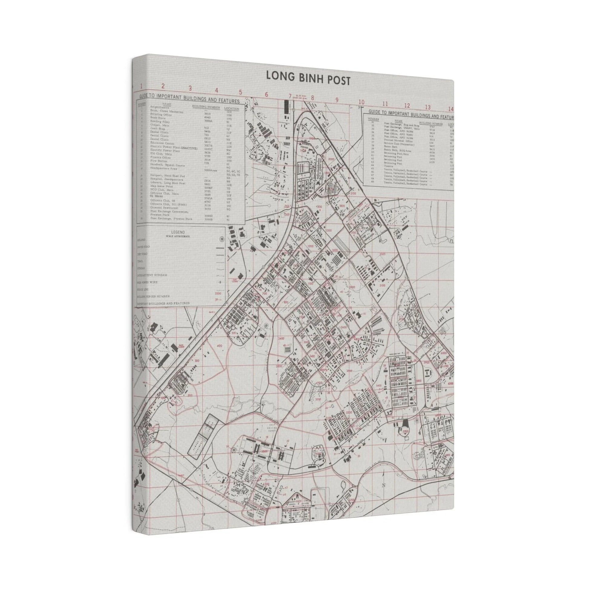 Close-up of textured canvas surface highlighting subtle brushstrokes and vintage Vietnam 1972 scene details.