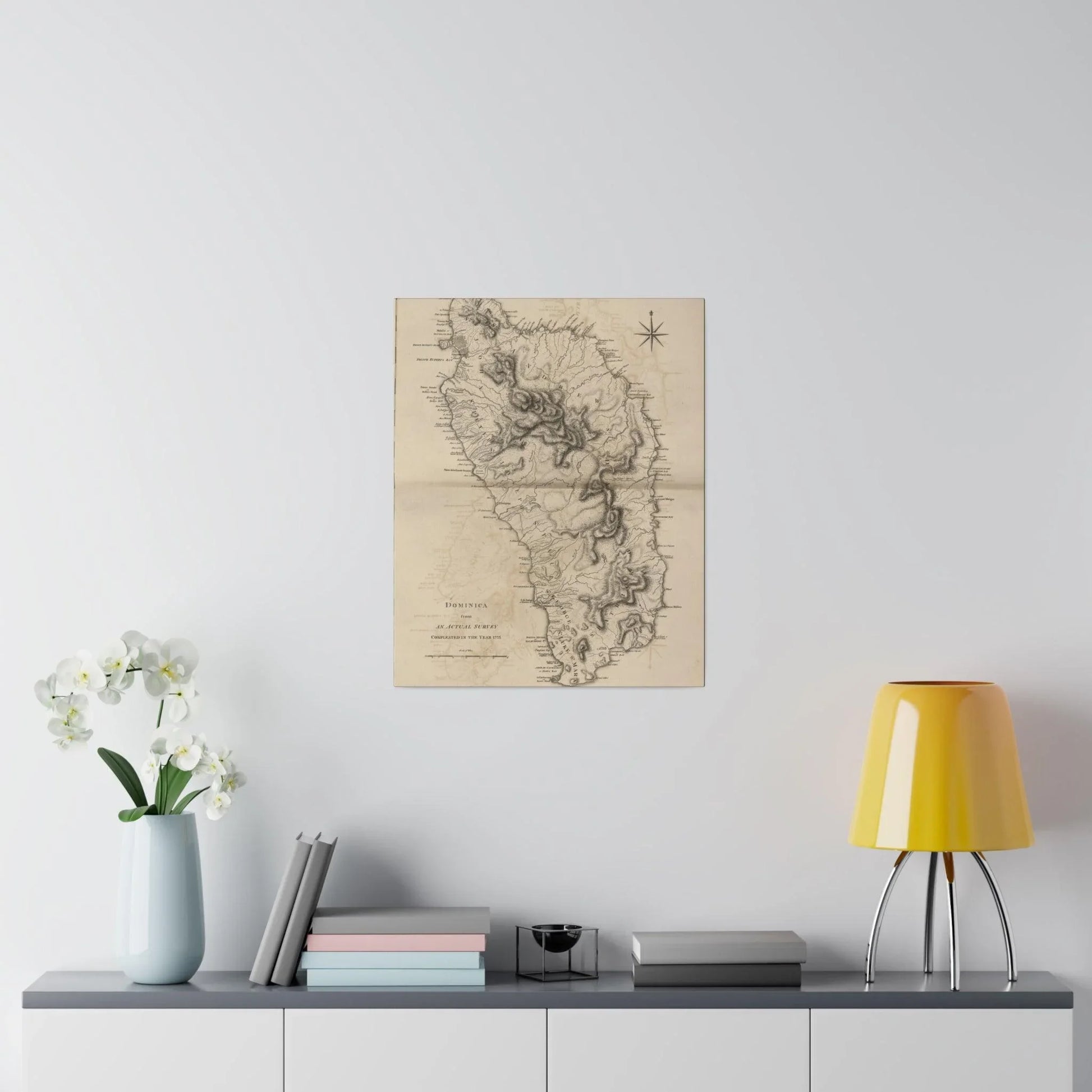 Close-up of the Dominica canvas corner showing textured material and matte finish with neatly folded edges.