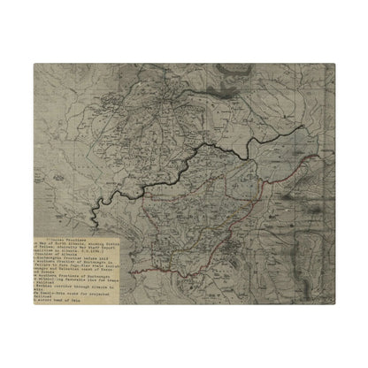 Close-up of textured canvas surface highlighting the detailed 1916 Admiralty War Staff illustration and aged finish.