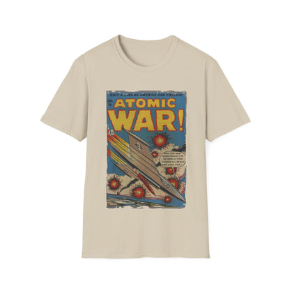 Close-up of the unisex softstyle T-shirt’s vibrant olive green fabric highlighting the smooth, lightweight jersey texture