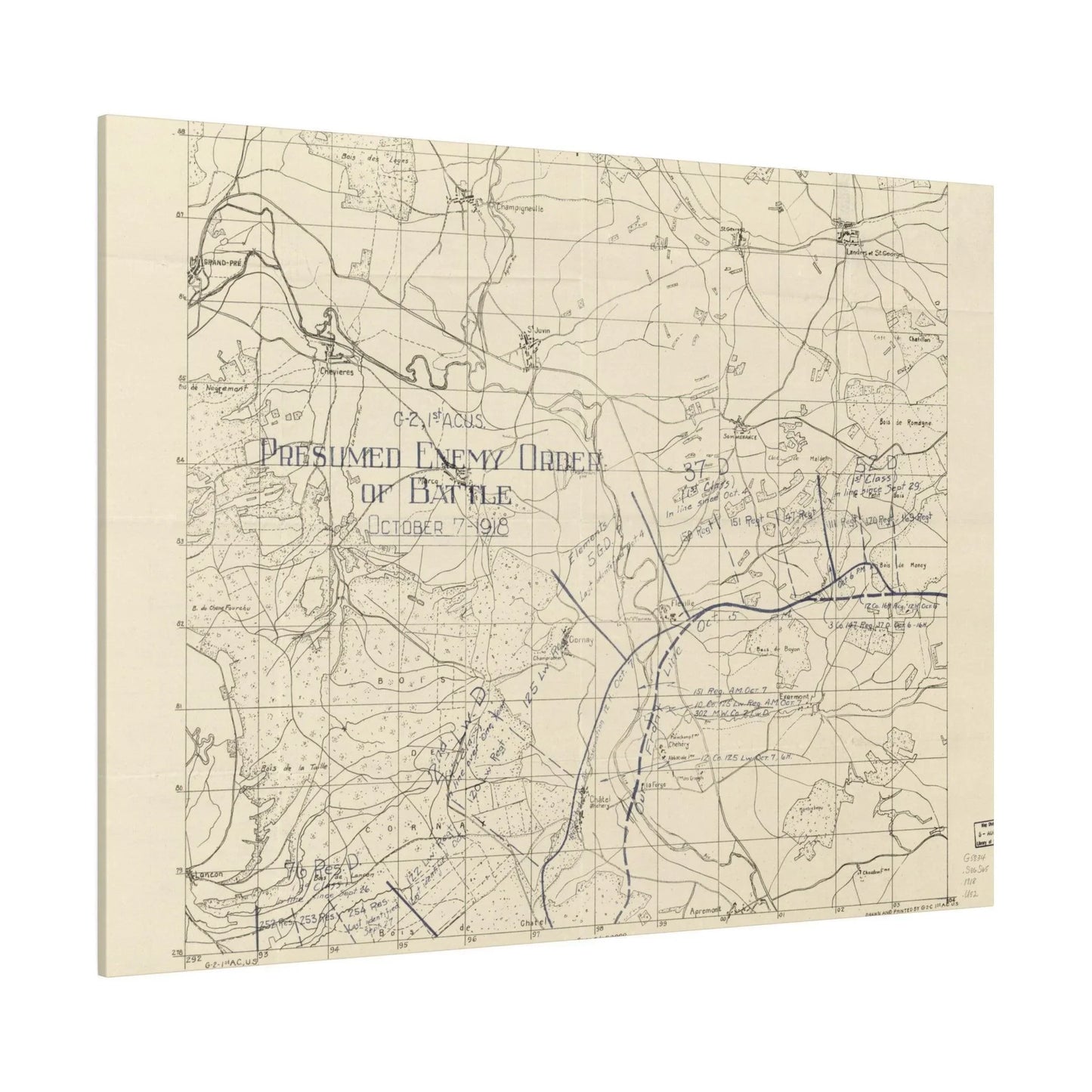 Sommerance Region, Presumed Enemy Order of Battle, October 7, 1918 - Pacific Sky Games