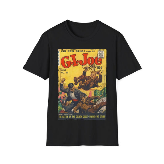 Printify G.I. Joe No.39 unisex cotton crew neck t-shirt in black with regular fit and DTG print design