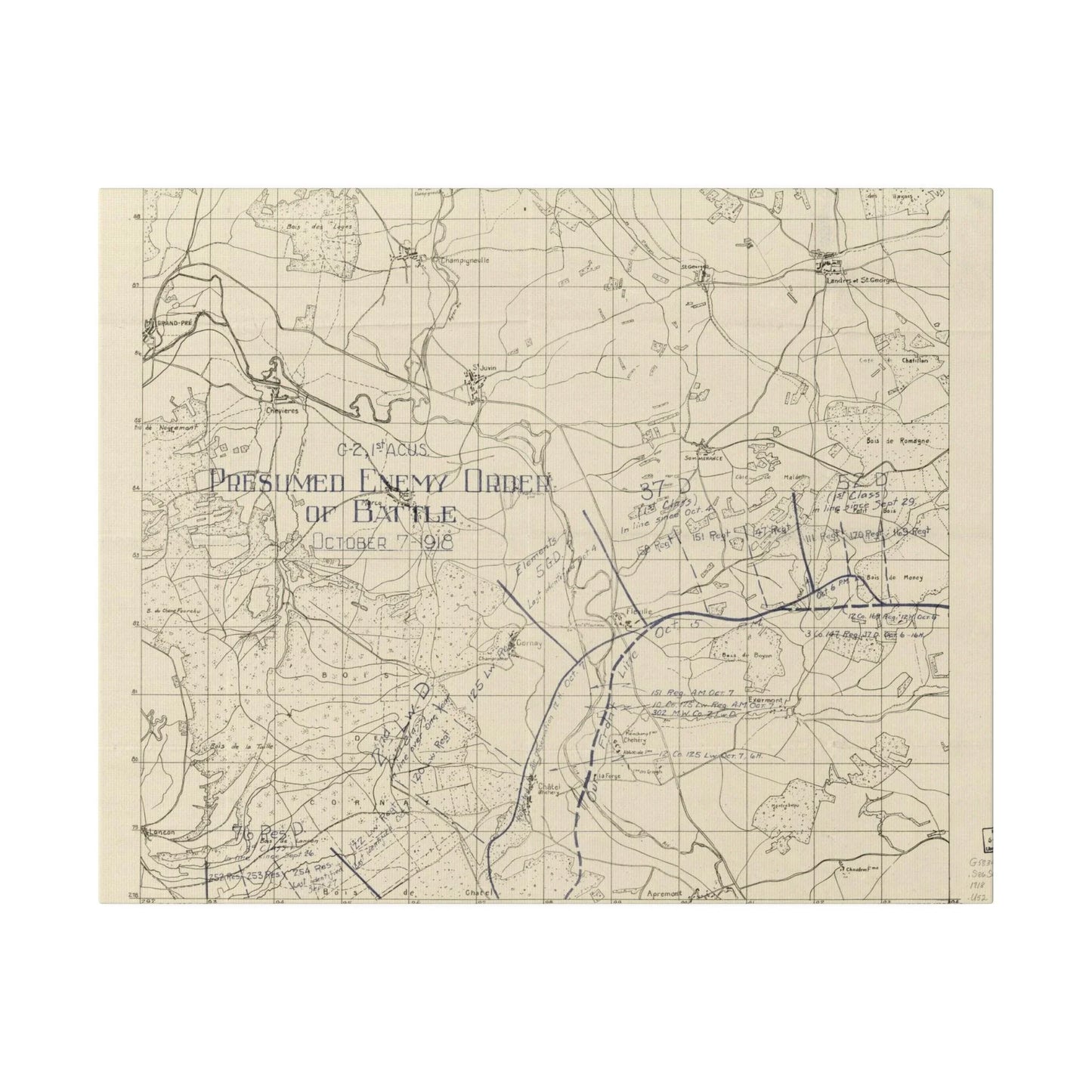 Sommerance Region, Presumed Enemy Order of Battle, October 7, 1918 - Pacific Sky Games