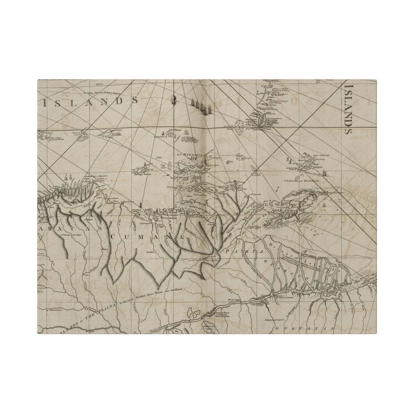 Close-up of vibrant coastal scene illustrating textured canvas surface and detailed brushstrokes at a diagonal angle