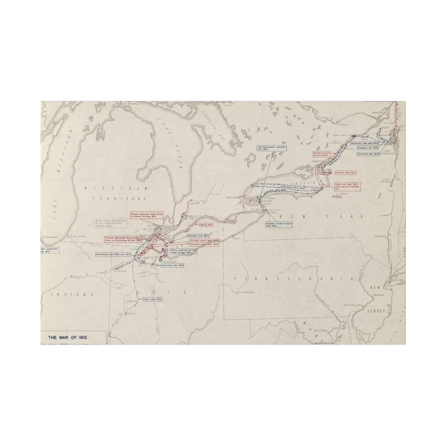 War of 1812, Operations In The North 1812-1814 - Pacific Sky Games