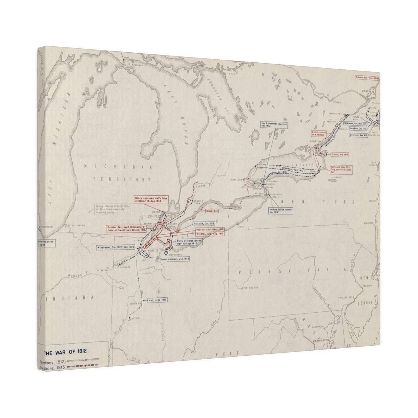 War of 1812, Operations In The North 1812-1814 - Pacific Sky Games