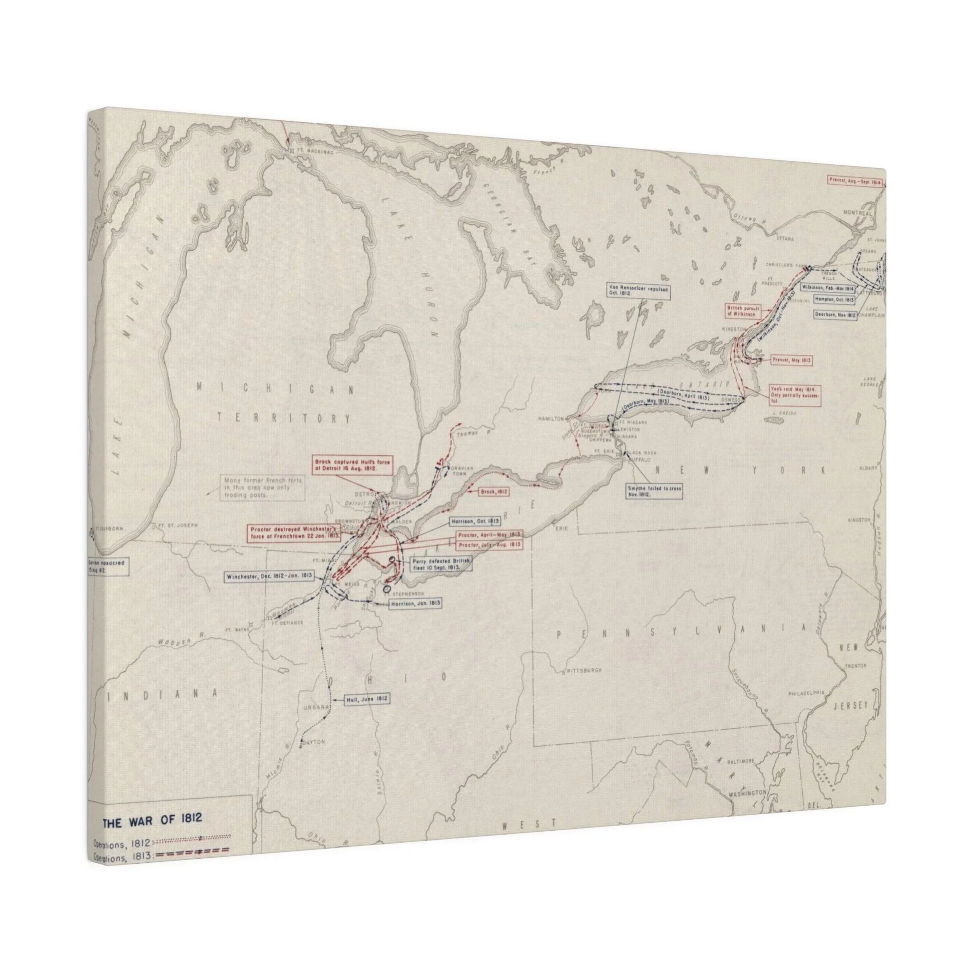 War of 1812, Operations In The North 1812-1814 - Pacific Sky Games