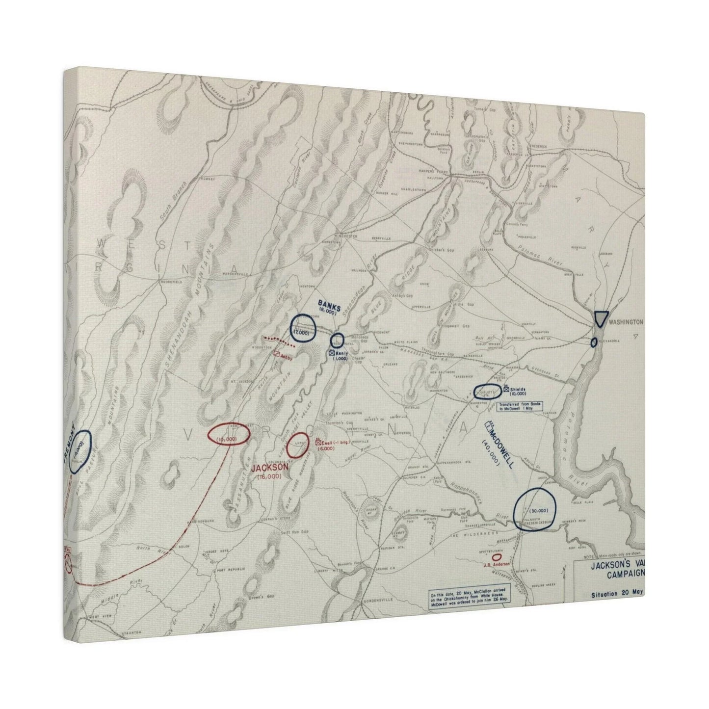 Close-up of canvas texture highlighting detailed brushstrokes and aged finish depicting Civil War battle scene, angled for