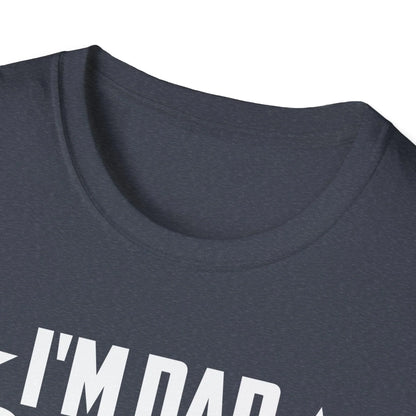 Close-up of the navy Dad Grandpa Veteran T-Shirt's 100% soft cotton fabric showing smooth texture and reinforced stitching