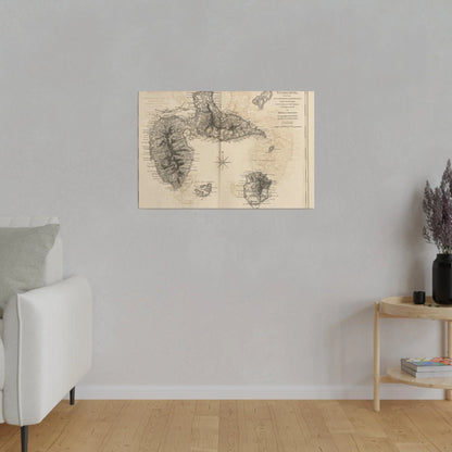 Close-up of Guadaloupe canvas texture highlighting its durable woven material and subtle brushstroke pattern.