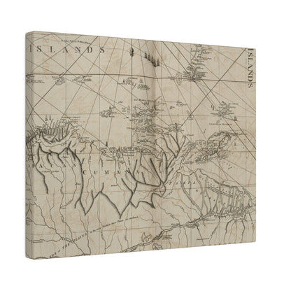 Close-up of vibrant coastal watercolor details highlighting the textured canvas surface and brushstroke variations.