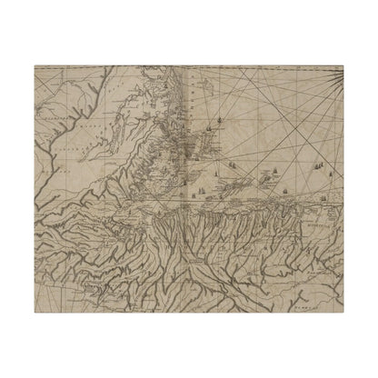 Close-up of the textured canvas surface showcasing the detailed brushstroke pattern and vibrant coastal color palette.