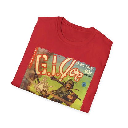 Close-up of G.I. Joe No.10 softstyle T-shirt fabric demonstrating its smooth, breathable cotton blend surface from a