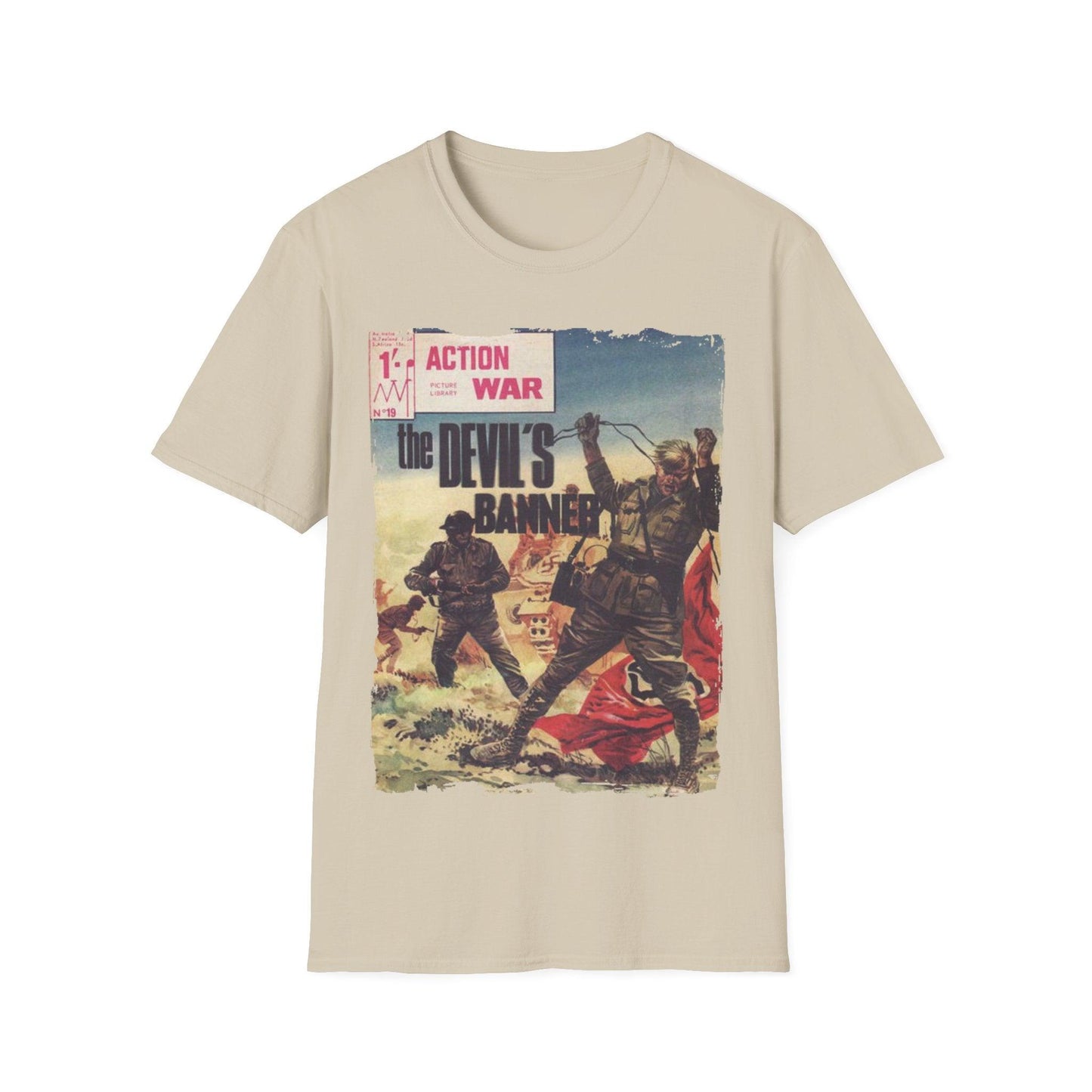 Close-up of the unisex fitted T-shirt’s collar highlighting the reinforced stitching and soft cotton blend fabric in deep