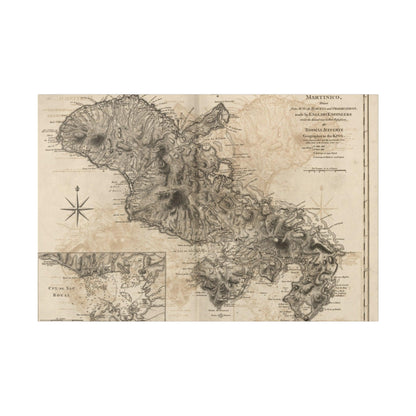 Close-up of the Martinico canvas corner showing textured fabric weave and matte finish detail